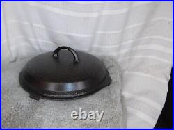 Griswold WITH Hammered hinge lid #8 2098-A CLEANED SEASONED. READ DIS