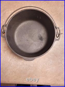 Griswold Wagner cast iron, duel logo, new with label, dutch oven & glass lid