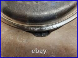 Griswold Wagner cast iron, duel logo, new with label, dutch oven & glass lid