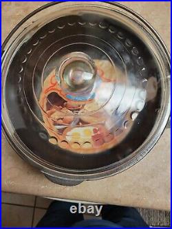 Griswold Wagner cast iron, duel logo, new with label, dutch oven & glass lid
