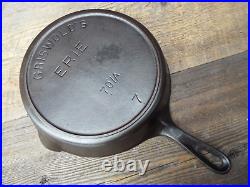 Griswold's Erie #7, 10 Cast Iron Skillet, #701, Restored