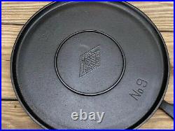 Griswold's Erie #9 Cast Iron Griddle with Diamond Logo