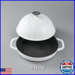 HAWOK Cast Iron Bread Oven with Cloche Lid, Dia. 9.8inch/25cm, Sourdough Baki