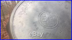 HTF Antique Griswold Cast Iron Skillet No. 13 Block Erie Pa USA 720 withHeat Ring