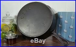 HTF Erie #9 DEEP 2nd Series Cast Iron Skillet 1880s Pre Griswold