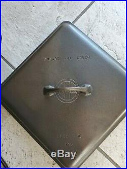 HTF GRISWOLD #768 Cast Iron Square Utility Skillet with Original IRON Lid