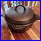 HTF Griswold No. 8 Hammered Dutch Oven 2058, Hinged Lid, c1930s