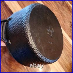 HTF Griswold No. 8 Hammered Dutch Oven 2058, Hinged Lid, c1930s