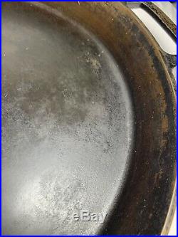 HTF HUGE No 20 Griswold Cast Iron Skillet Iron Frying Pan Heat Ring LARGE BLOCK