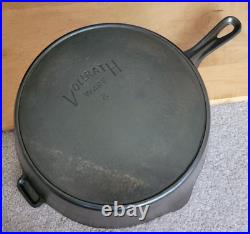 HTF Vintage Vollrath USA Cast Iron #8 Chicken Fryer withLid Fully Restored