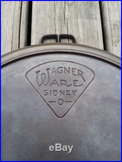 HTF Wagner Ware Sidney O #14 Cast Iron Skillet PIE LOGO Heat Ring Fully Restored
