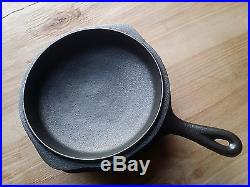 HTF Wagner Ware TOY SKILLET COVER with matching Skillet. Excellent Condition