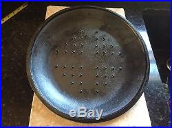 Hammered Cast Iron Dutch Oven Massive No 10 Raised 10 Base & Lid With Bail
