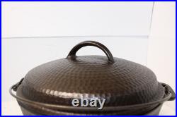Hammered Cast Iron Dutch Oven No. 8 Unmarked Pointy Handle California