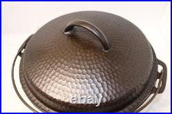 Hammered Cast Iron Dutch Oven No. 8 Unmarked Pointy Handle California Hammered Cast Iron Dutch Oven No. 8 Unmarked Pointy Handle California