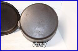 Hammered Cast Iron Dutch Oven No. 8 Unmarked Pointy Handle California