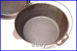 Hammered Cast Iron Dutch Oven No. 8 Unmarked Pointy Handle California