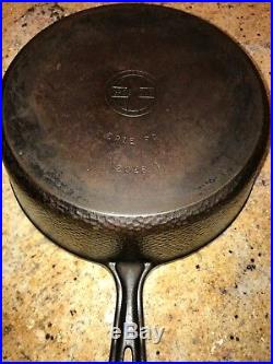Hammered Finish Erie Pa. Griswold Cast Iron Skillet Skillet 2028 and Lid 2098