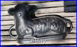 Hard-to-Find ERIE era early Griswold foot forward lamb cake mold pan 947 948