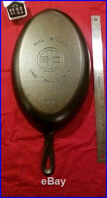 Hard to Find Griswold Erie, PA no 15 Oval Skillet also known as the Fish Pan