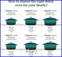 Heavy-Duty 7QT Cast Iron Pot with Lid Braising Essential