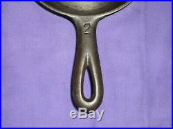 Htf #2 Griswold Cast Iron Skillet Heat Ring Slant Logo Erie Pa USA Sits Flat