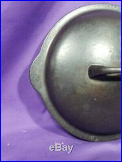 Htf Rare #3 Griswold Erie Cast Iron Skillet Cover LID Low Dome Smooth Top #463