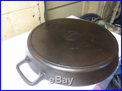 Huge 20 Griswold Cast Iron Skillet 728 Erie Hotel Resturant