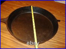 Huge Cast Iron Frying Pan Skillet #16 Unmarked Not Griswold