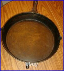 Huge Cast Iron Frying Pan Skillet #16 Unmarked Not Griswold