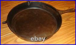 Huge Cast Iron Frying Pan Skillet #16 Unmarked Not Griswold