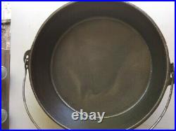 Huge Vintage #14 Cast Iron Dutch Oven Pot WithLid Cover USA