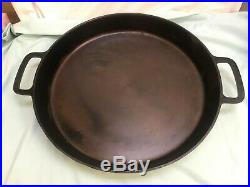 Huge Vintage 20 Double Handled Cast Iron Skillet-great Condition-griswold Era