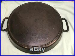 Huge Vintage 20 Double Handled Cast Iron Skillet-great Condition-griswold Era