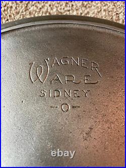 Huge! Wagner Ware Cast Iron # 14 Sidney O Skillet Fry Pan With Heat Ring 1064