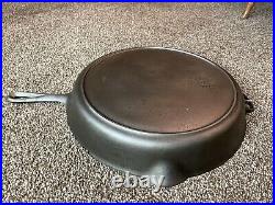 Huge! Wagner Ware Cast Iron # 14 Sidney O Skillet Fry Pan With Heat Ring 1064