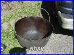 Huge Wagner Ware Sidney Oh Cast Iron Kettle Wash Pot Cauldron Cookware Cowboy