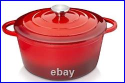 Hystrada Enameled Cast Iron Dutch Oven 5qt Dutch Oven with Lid and Steel Kn