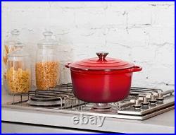 Hystrada Enameled Cast Iron Dutch Oven 5qt Dutch Oven with Lid and Steel Kn