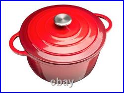 Hystrada Enameled Cast Iron Dutch Oven 5qt Dutch Oven with Lid and Steel Kn