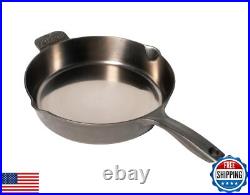 ILiving Un-seasoned Modern Heirloom Mirror Polished Cast Iron Skillet Pan 12