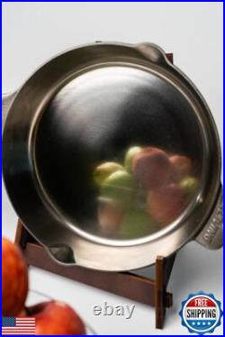 ILiving Un-seasoned Modern Heirloom Mirror Polished Cast Iron Skillet Pan 12