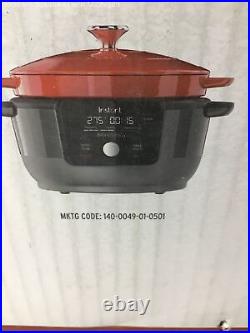 Instant Precision 6 Quart Cast Iron Dutch Oven Red DOMC6001 NEW, Sealed
