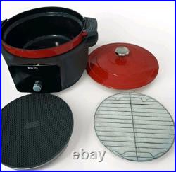 Intant Pot 5-in-1 Cast Iron Electric Dutch Oven, 6-Quart, 1500W Digital Display