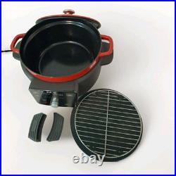 Intant Pot 5-in-1 Cast Iron Electric Dutch Oven, 6-Quart, 1500W Digital Display