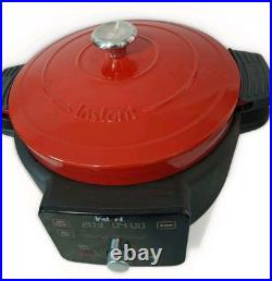 Intant Pot 5-in-1 Cast Iron Electric Dutch Oven, 6-Quart, 1500W Digital Display