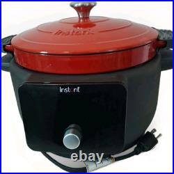Intant Pot 5-in-1 Cast Iron Electric Dutch Oven, 6-Quart, 1500W Digital Display