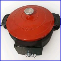 Intant Pot 5-in-1 Cast Iron Electric Dutch Oven, 6-Quart, 1500W Digital Display