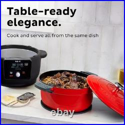 Intant Pot 5-in-1 Cast Iron Electric Dutch Oven, 6-Quart, 1500W Digital Display