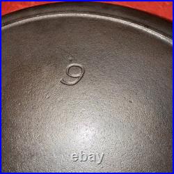 Iron Mountain #9 1082 Cast Iron Skillet By Griswold PAN Sits Flat GORGEOUS